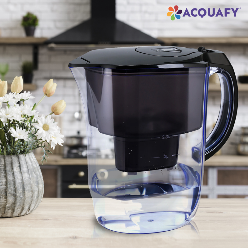 Acquafy - Portable Alkaline Water Pitcher 3.8L - Black